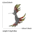 Vintage Alloy Enamel Rhinestone Hummingbird Brooch For Fashion Accessories view 6