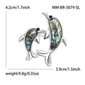 Alloy Abalone Shell Teardrop Brooch Pin For Vintage Women's Apparel view 5