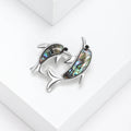 Alloy Abalone Shell Teardrop Brooch Pin For Vintage Women's Apparel view 2