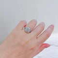 Premium Copper White Gold Plated Zircon Ring For Women, Anniversary Celebration Fashion Jewelry view 3