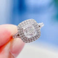 Premium Copper White Gold Plated Zircon Ring For Women, Anniversary Celebration Fashion Jewelry view 1