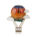 Alloy Enamel Cloud Hot Air Balloon Brooch Pin For Womens Apparel view 5
