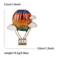 Alloy Enamel Cloud Hot Air Balloon Brooch Pin For Womens Apparel view 4