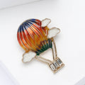 Alloy Enamel Cloud Hot Air Balloon Brooch Pin For Womens Apparel view 3