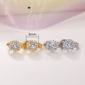 Gold Plated Copper Micro Pave Zircon Full Diamond Hoop Huggie Earrings, Style Fashion Jewelry view 5