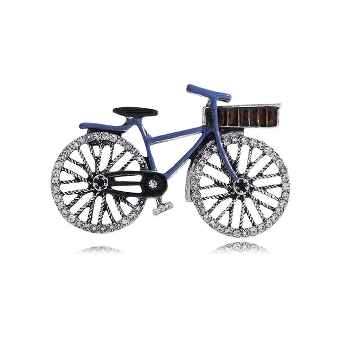 Alloy 3D Vintage Bicycle Brooch Pin For Fashion Lapel Accessories