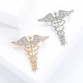 Alloy Enamel Snake Brooch Pin With Angel Wings For Clothing view 1