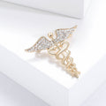 Alloy Enamel Snake Brooch Pin With Angel Wings For Clothing view 2