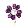 Alloy Enamel Four Leaf Clover Brooch Pin For Fashion Accessories view 2