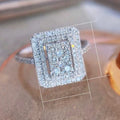 Luxury Full Zircon Micro Pave Ring For Women, Versatile Lightweight Fashion Finger Jewelry view 4