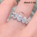 Simple Five Circle Zircon Ring For Women, Korean Style Round CZ Finger Ring Fashion Jewelry view 5