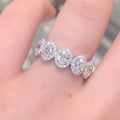 Simple Five Circle Zircon Ring For Women, Korean Style Round CZ Finger Ring Fashion Jewelry view 4
