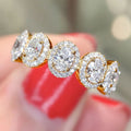 Simple Five Circle Zircon Ring For Women, Korean Style Round CZ Finger Ring Fashion Jewelry view 6