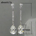 Luxury Pear Shape Drop Earrings With Sparkling AAA Teardrop Cubic Zirconia For Women view 4