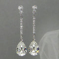 Luxury Pear Shape Drop Earrings With Sparkling AAA Teardrop Cubic Zirconia For Women view 1