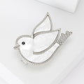 Alloy Shell Peace Dove Brooch For Elegant Suit Lapel Decoration view 5