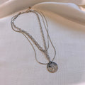 Minimalist Metal Rhinestone Geometric Quadrilateral Sweater Necklace For Women view 4