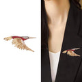 Alloy Hummingbird Brooch Pin For Simple Animal Lapel Decoration view 2