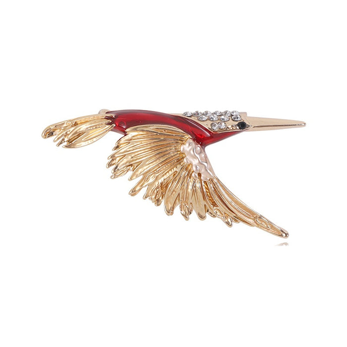 Alloy Hummingbird Brooch Pin For Simple Animal Lapel Decoration