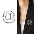 Alloy At Symbol Brooch Pin For Creative Apparel Decoration view 2