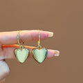 Elegant Smooth Alloy Heart Hoop Drop Earrings For Women, Gold Silver Plated Statement Round Hoop Earrings view 2