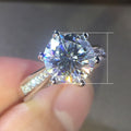 Classic Six Prong Zircon Wedding Ring For Women Korean Style Engagement Finger Ring view 4