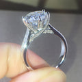 Classic Six Prong Zircon Wedding Ring For Women Korean Style Engagement Finger Ring view 2