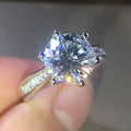 Classic Six Prong Zircon Wedding Ring For Women Korean Style Engagement Finger Ring view 1