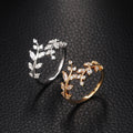 Fashion Leaf Open Ring For Women, Minimalist Adjustable Index Finger Ring In Style view 1