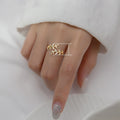 Fashion Leaf Open Ring For Women, Minimalist Adjustable Index Finger Ring In Style view 5