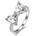 Luxury Bowknot Zircon Ring For Women, Color Gem Style Sweet Cool Index Finger Jewelry view 2