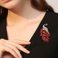 Alloy Pearl Peacock Brooch Pin For Coats And Elegant Apparel view 2