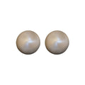 Korean Style Brushed Metal Half Dome Stud Earrings 2026 Light Luxury Round Fashion Jewelry view 5