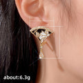 Creative Scallop Shell Drop Earrings For Women, Black White Handmade Enamel Floral Party Jewelry view 5