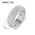 Brass Micro Pave Zircon Hip Hop Ring For Men, Luxury Statement Jewelry view 4