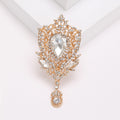 Alloy Crystal Glass Vintage Brooch Pin For Elegant Apparel Accessories view 4