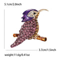 Alloy Enamel Rhinestone Woodpecker Brooch Creative Bird Lapel Pin view 6