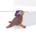 Alloy Enamel Rhinestone Woodpecker Brooch Creative Bird Lapel Pin view 2