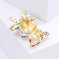 Alloy Enamel Reindeer Brooch Pin For Christmas Apparel Decoration view 4