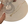 Korean Style Metal Rhinestone Flower Pearl Sweater Necklace Versatile Clavicle Chain view 5