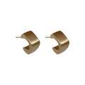 Silver Needle Brushed Metal Heart Geometric Stud Earrings For Women, Minimalist OL Style view 5
