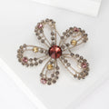 Alloy Rhinestone Flower Brooch For Coats Suits And Dresses view 4