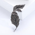 Alloy Rhinestone Maple Leaf Brooch Pin For Commuter Apparel view 4