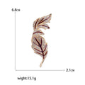 Alloy Rhinestone Maple Leaf Brooch Pin For Commuter Apparel view 5