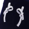 Luxury Bowknot Stud Earrings For Women Full Zircon Inlaid Butterfly Bow Earrings view 4