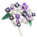 Alloy Enamel Rhinestone Hydrangea Brooch Pin For Women's Clothing view 1