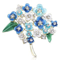 Alloy Enamel Rhinestone Hydrangea Brooch Pin For Women's Clothing view 2