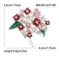 Alloy Enamel Rhinestone Hydrangea Brooch Pin For Women's Clothing view 5