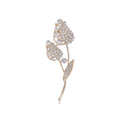 Alloy Rhinestone Tulip Brooch Pin For Sweet Fashion Accessories view 1