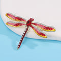 Alloy Enamel Dragonfly Lapel Pin With Rhinestone Insect Design Brooch view 4